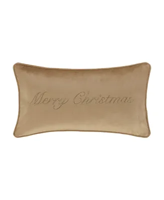 J Queen New York Merry Christmas Boudoir Decorative Pillow, 11" x 20"