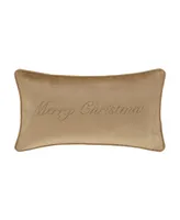 J Queen New York Merry Christmas Boudoir Decorative Pillow, 11" x 20"