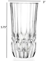 Lorren Home Trends Rcr Adagio Crystal High Ball Glass Set of 6