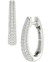 Forever Grown Diamonds Lab Grown Diamond Small Hoop Earrings (1 ct. t.w.) in Sterling Silver