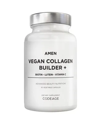 Amen Collagen Builder +, Organic Whole Foods, Vitamin C, Biotin, L-Lysine, L-Proline, 30 ct