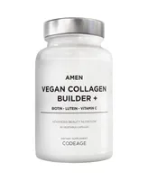 Amen Collagen Builder + Supplement - Organic Whole Foods, Lutein, Vitamin C, Biotin, Lysine, Proline Collagen Boosters