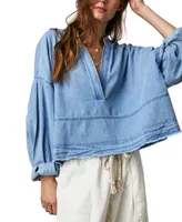 Free People Women's Jude Denim Pullover Top