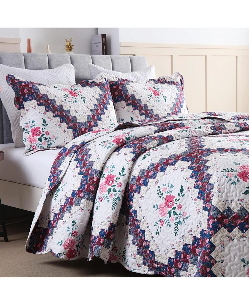 MarCielo 3 Piece Quilt Bedspread Set B024