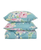 J by J Queen Esme Floral -Pc Quilt Set