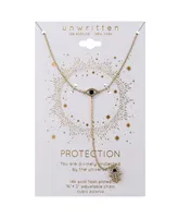 Unwritten Blue Cubic Zirconia Evil Eye and Hamsa Y-Necklace