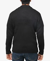 X-Ray Men's Mock Neck Texture Quarter Zip Knitted Sweater