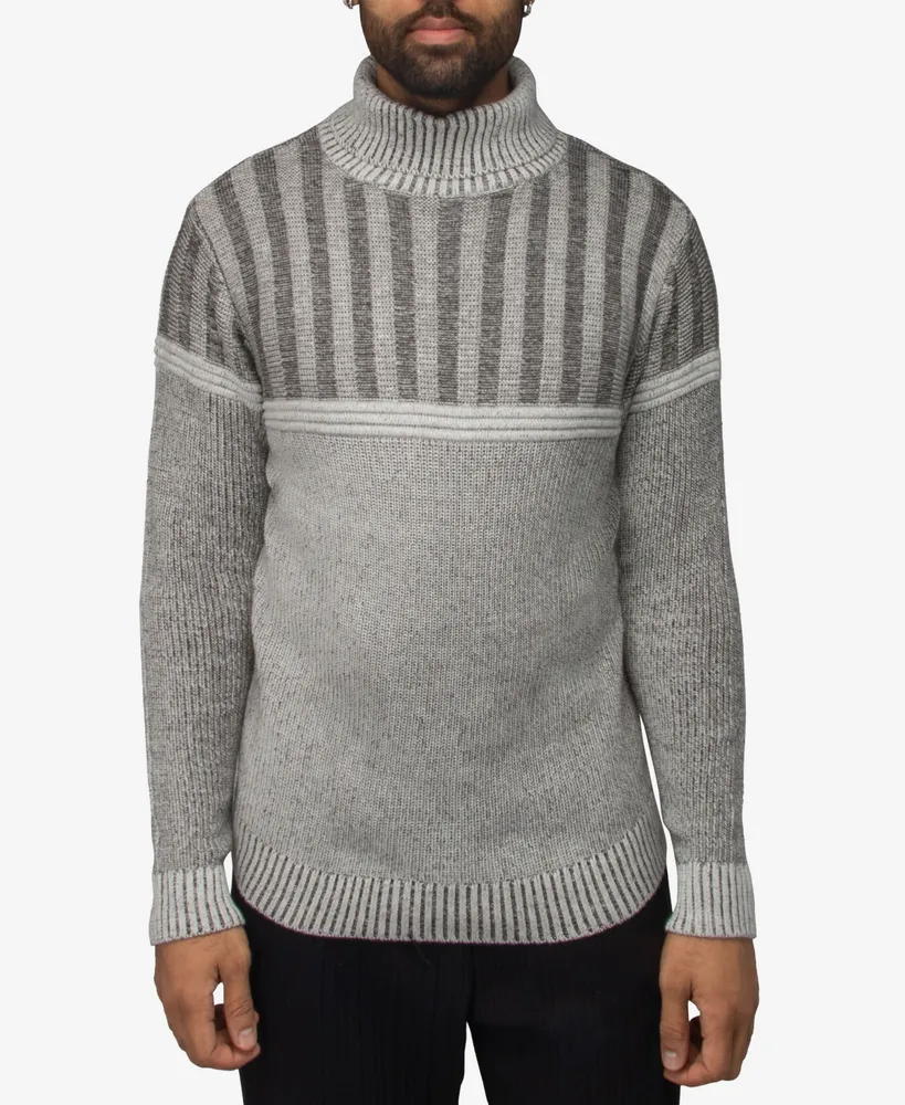 X-Ray Men's Ribbed Pattern Turtleneck Sweater