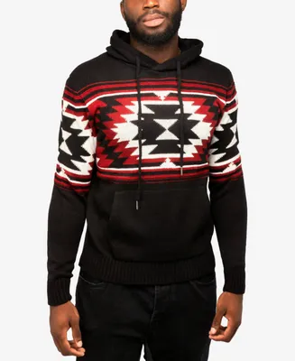 X-Ray Men's Aztec Hooded Sweater