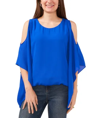 Sam & Jess Women's Cold-Shoulder Cape-Sleeve Top