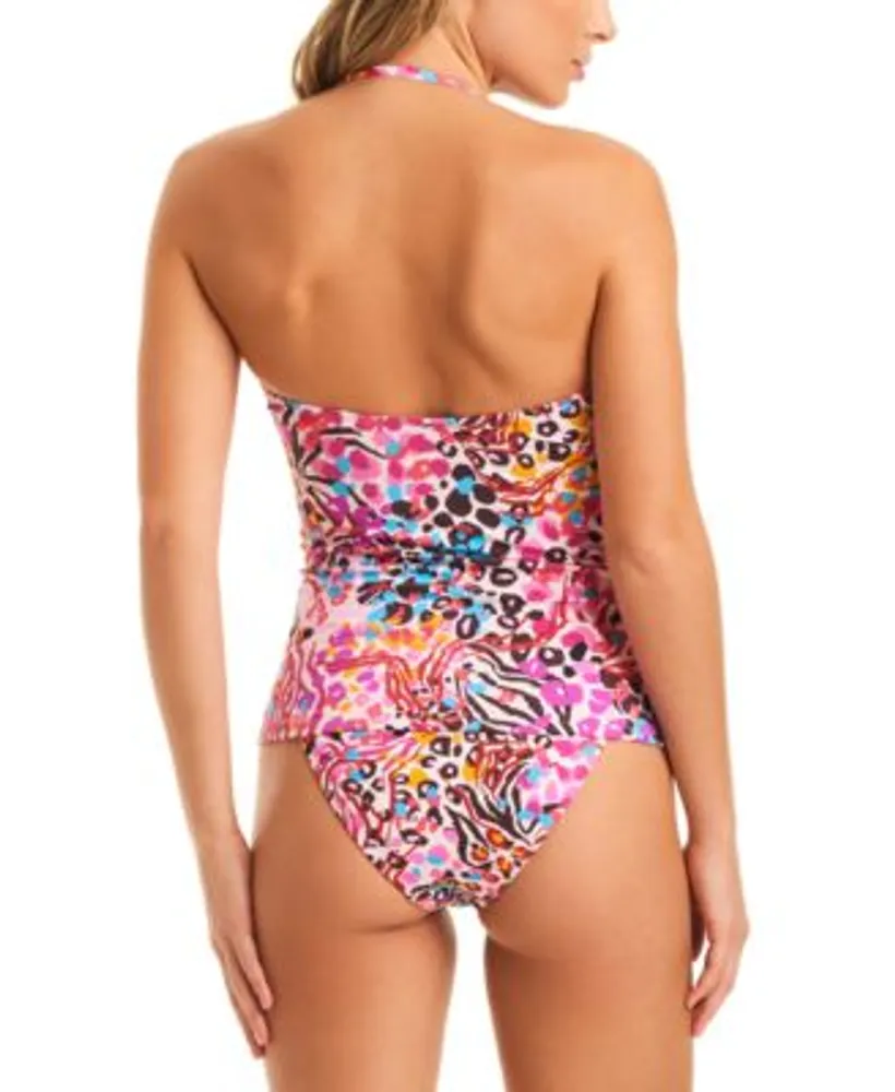 Jessica Simpson Printed Bandeau Tankini Bikini Bottom