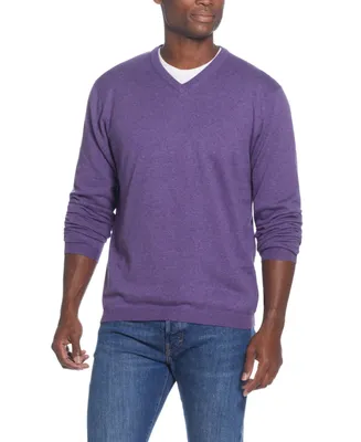 Weatherproof Vintage Men's Cotton Cashmere V-Neck Sweater