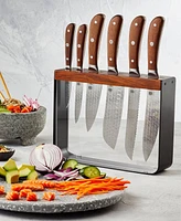 Cuisine::pro Wolfgang Starke Oak Harz German Steel 7 Piece Knife Block Set