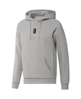 Men's adidas Heathered Gray Austin Fc Travel Raglan Pullover Hoodie