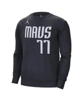 Men's Jordan Luka Doncic Navy Dallas Mavericks Statement Name and Number Pullover Sweatshirt