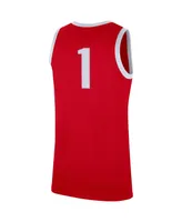 Men's Nike #1 Scarlet Ohio State Buckeyes Replica Jersey