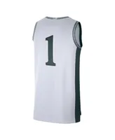 Men's Nike #1 White Michigan State Spartans Limited Authentic Jersey