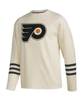 Men's adidas Cream Philadelphia Flyers Aeroready Pullover Sweater