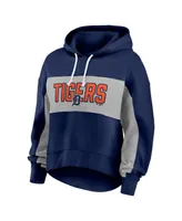 Women's Fanatics Navy Detroit Tigers Filled Stat Sheet Pullover Hoodie