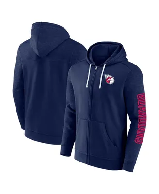 Men's Fanatics Navy Cleveland Guardians Offensive Line Up Full-Zip Hoodie