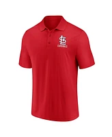 Men's Fanatics Red, White St. Louis Cardinals Two-Pack Logo Lockup Polo Shirt Set