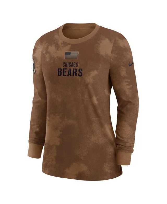 Women's Nike Brown Chicago Bears 2023 Salute to Service Pullover Hoodie