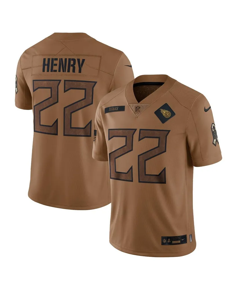 Men's Nike Derrick Henry Brown Distressed Tennessee Titans 2023 Salute To Service Limited Jersey