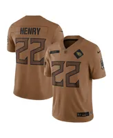 Men's Nike Derrick Henry Brown Distressed Tennessee Titans 2023 Salute To Service Limited Jersey