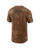 Men's Nike Brown Dallas Cowboys 2023 Salute To Service Sideline T-shirt