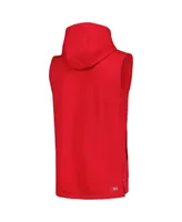 Men's Msx by Michael Strahan Scarlet San Francisco 49ers Marathon Sleeveless Pullover Hoodie