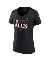 Women's Fanatics Black Houston Astros 2023 Division Series Winner Locker Room V-Neck T-shirt