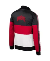 Women's The Wild Collective Scarlet Ohio State Buckeyes Color-Block Puffer Full-Zip Jacket