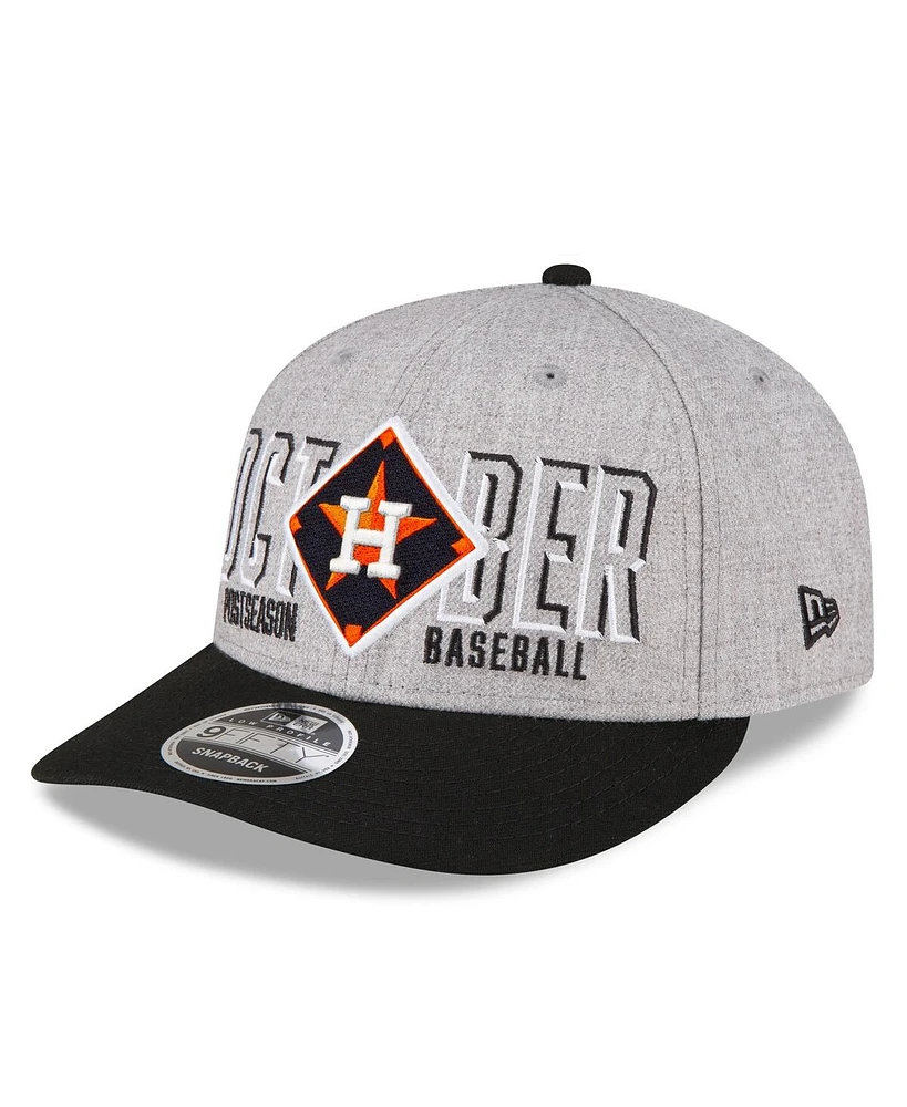 Men's New Era Gray Houston Astros 2023 Division Series Winner Locker Room Low Profile 9FIFTY Snapback Hat