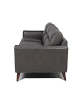 Nice Link Ava 84" Mid-Century Modern Leather Sofa