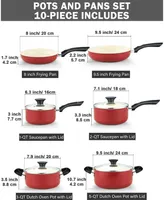 Cook N Home Pots and Pans Set Nonstick, 10