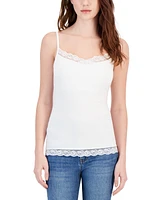 Charter Club Women's Lace-Trim Shelf-Bra Tank Top, Created for Macy's