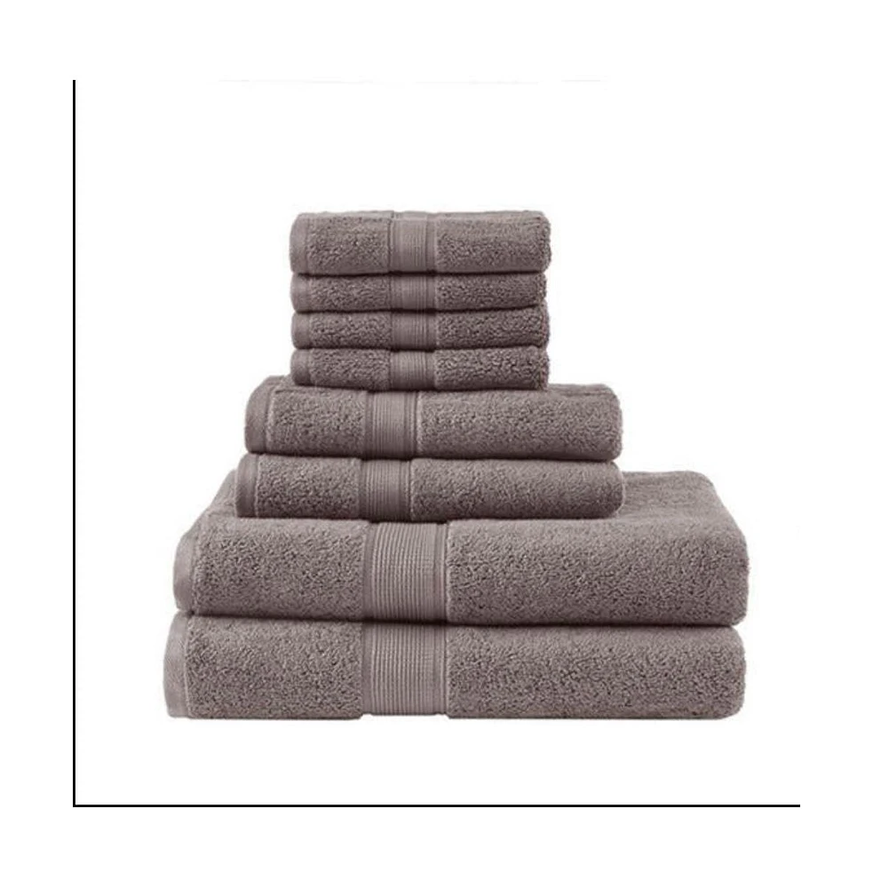 Home Outfitters 800GSM Cotton 8 Piece Bath Towel Set , Absorbent, Bathroom Spa Towel, Luxury