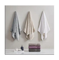 Home Outfitters 100% Cotton 6pcs Bath Towel Set , Absorbent, Bathroom Spa Towel, Glam/Luxury