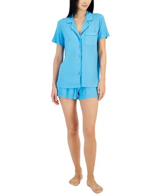 I.n.c. International Concepts Women's 2-Pc. Sparkle Knit Pajamas Set