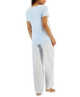 Charter Club Women's Woven Drawstring Pajama Pants, Created for Macy's