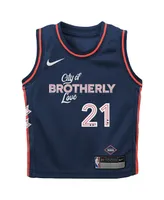 Infant Boys and Girls Nike Joel Embiid Navy Philadelphia 76ers 2023/24 Swingman Replica Jersey - City Edition