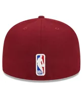 Men's New Era Wine Cleveland Cavaliers 2023/24 City Edition Alternate 59FIFTY Fitted Hat