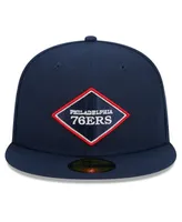 Men's New Era Navy Philadelphia 76ers 2023/24 City Edition Alternate 59FIFTY Fitted Hat