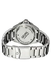 Gevril Men's Wallstreet Silver-Tone Stainless Steel Watch 43mm