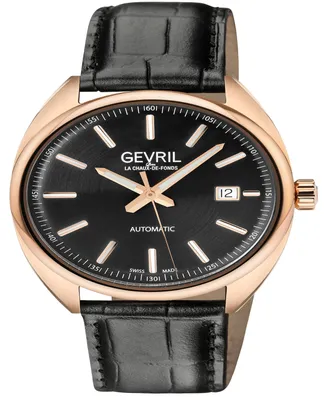 Gevril Men's Five Points Leather Watch 40mm