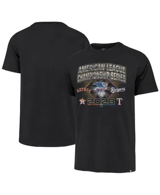 Men's '47 Brand Black Distressed Houston Astros vs. Texas Rangers 2023 Alcs Matchup Franklin T-shirt