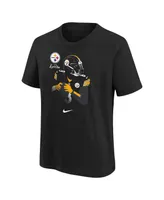 Big Boys Nike Kenny Pickett Black Pittsburgh Steelers Local Player Name and Number T-shirt