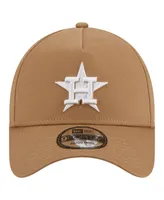 Men's New Era Khaki Houston Astros A-Frame 9FORTY Adjustable Hat