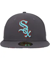 Men's New Era Graphite Chicago White Sox Print Undervisor 59FIFTY Fitted Hat