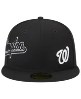 Men's New Era Black Washington Nationals Jersey 59FIFTY Fitted Hat